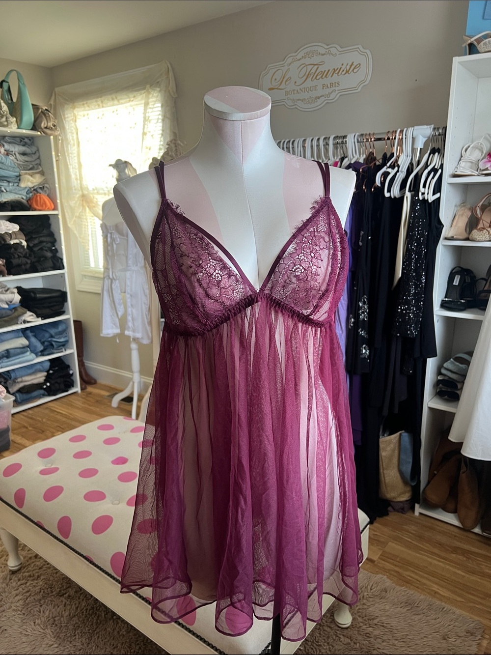 Victoria’s Secret Sheer Lace Babydoll Nightdress